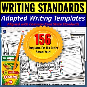 Adapted Writing Templates Binder for Special Education